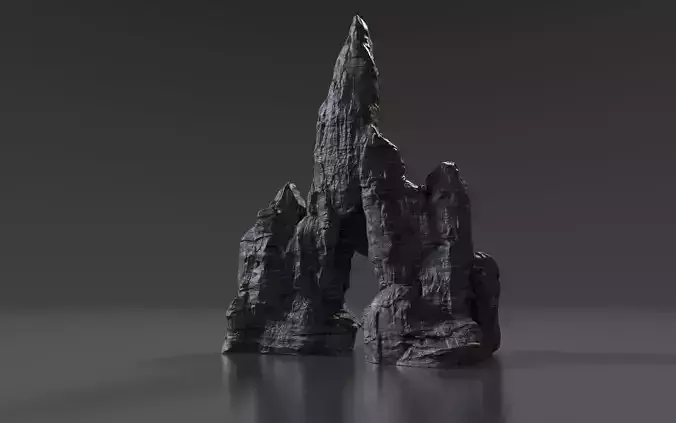 Cliff Rock 002 Low-poly 3D model