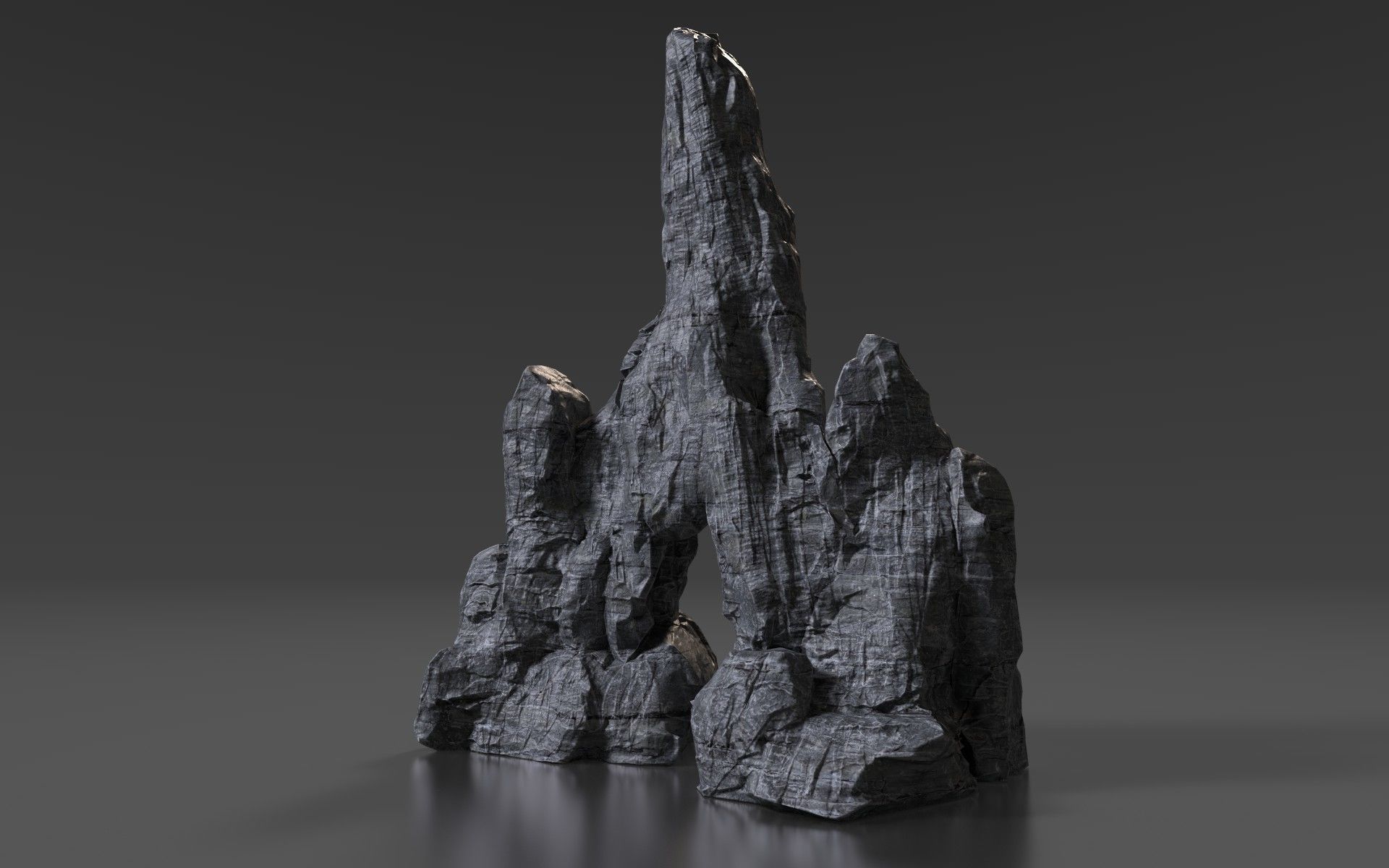 Cliff Rock 002 Low-poly 3D model_3