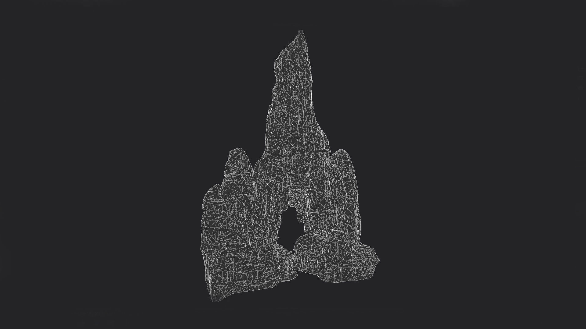 Cliff Rock 002 Low-poly 3D model_7