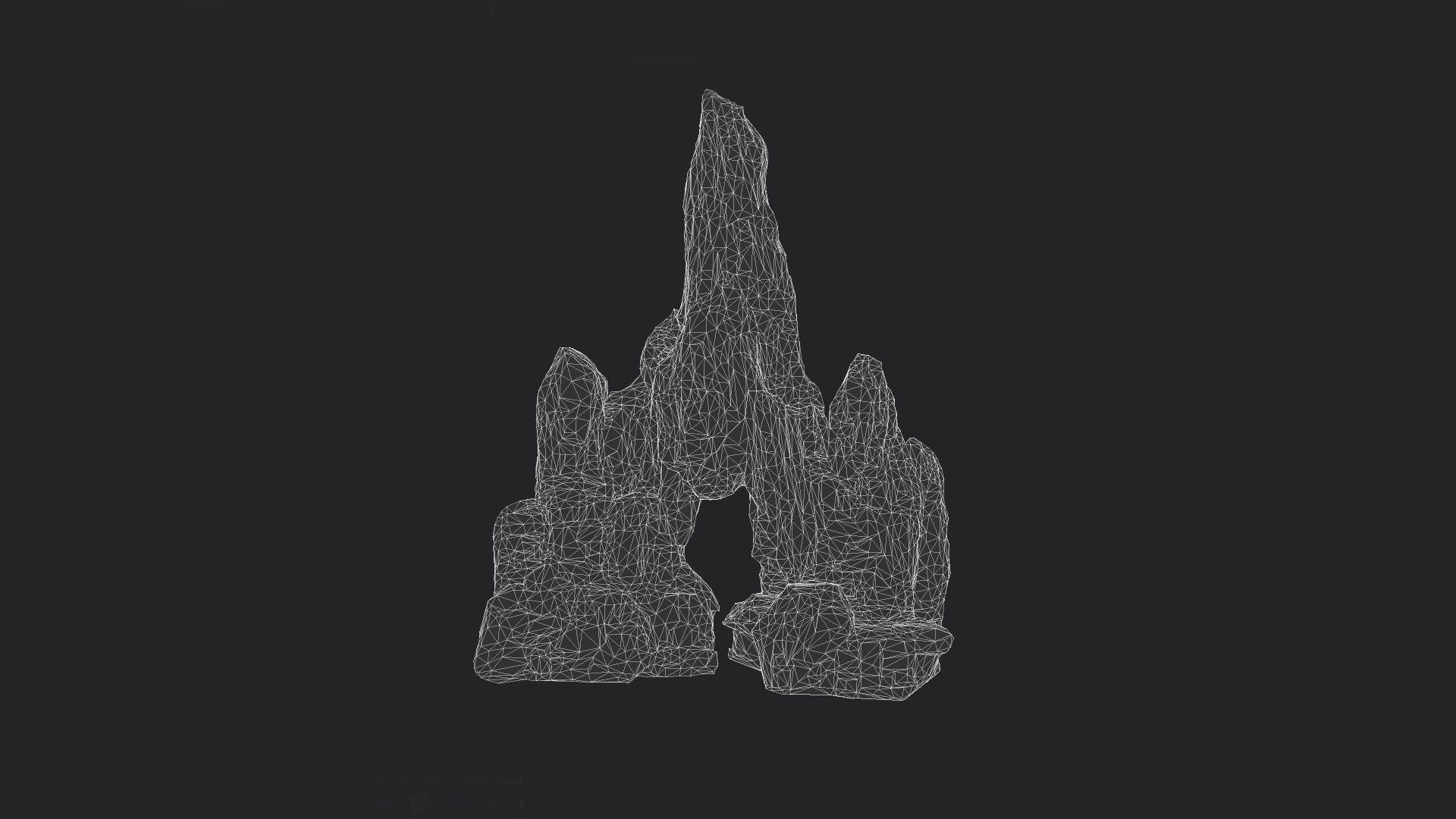 Cliff Rock 002 Low-poly 3D model_6