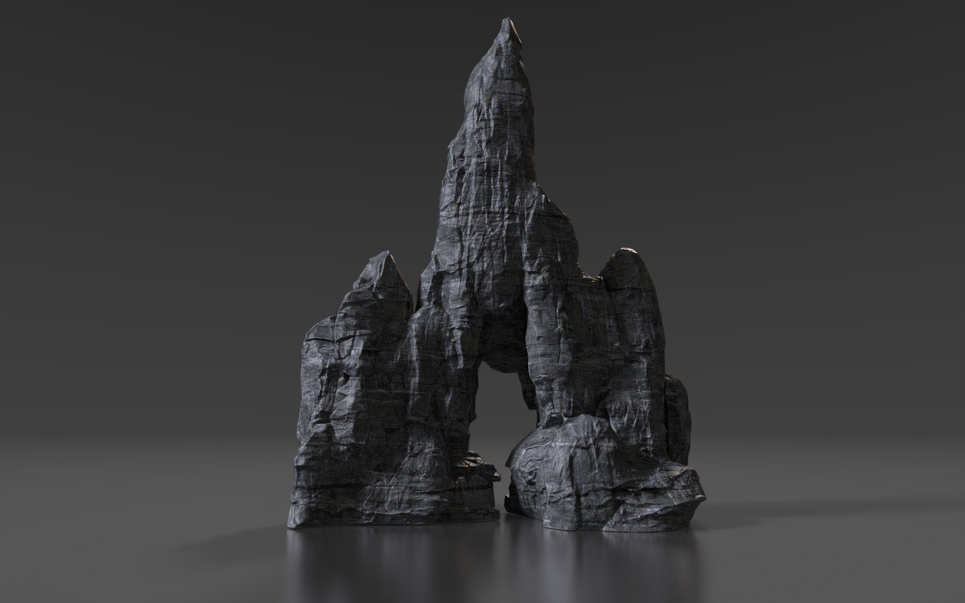 Cliff Rock 002 Low-poly 3D model_1