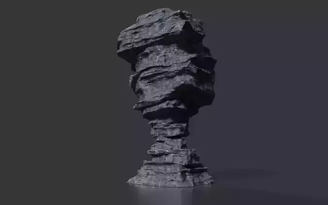Cliff Rock 003 Low-poly 3D model