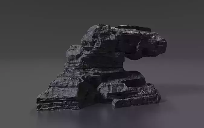 Cliff Rock 005 Low-poly 3D model