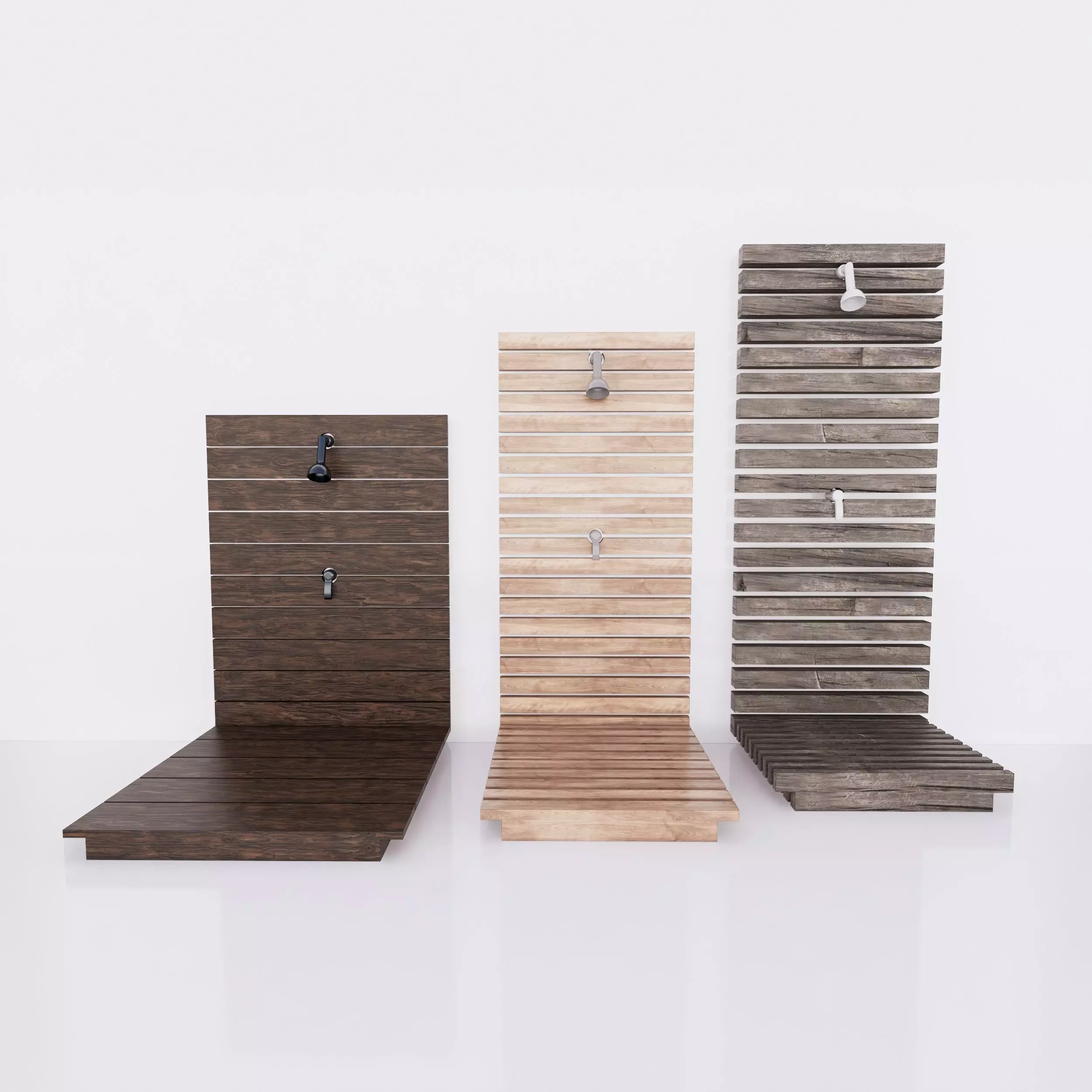 Exterior shower - Full parametric Revit Family Free low-poly 3D model_0