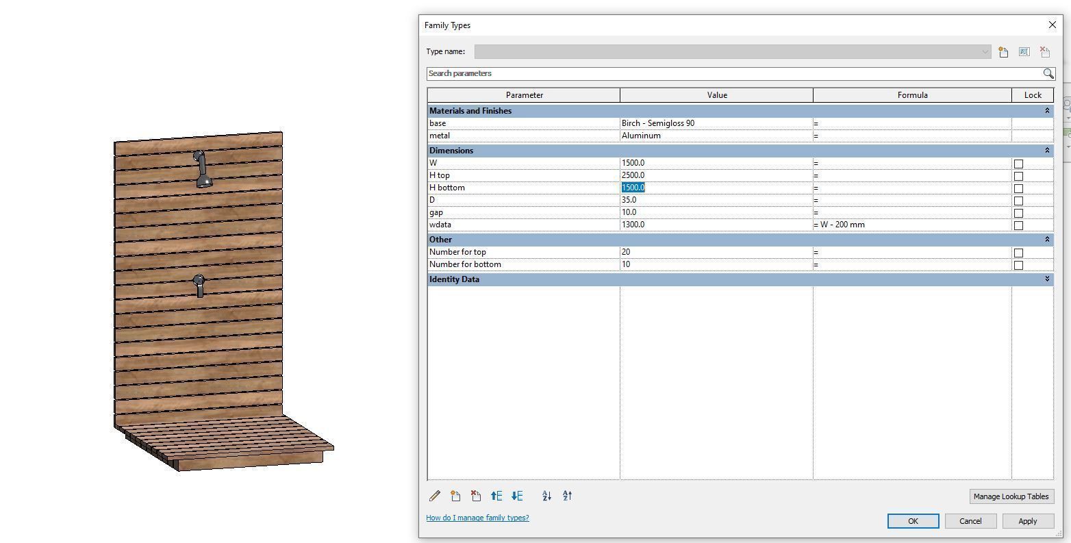 Exterior shower - Full parametric Revit Family Free low-poly 3D model_7