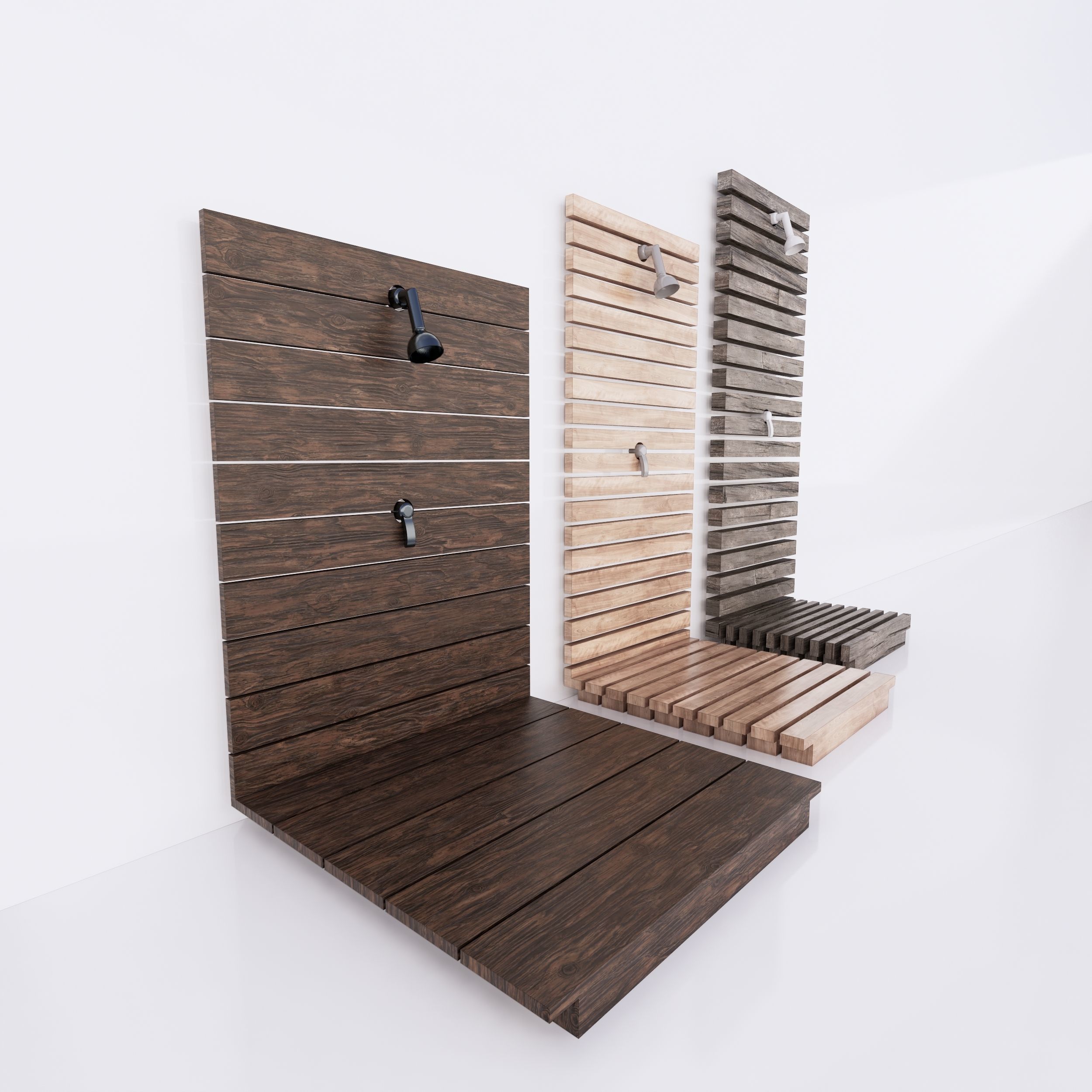 Exterior shower - Full parametric Revit Family Free low-poly 3D model_2