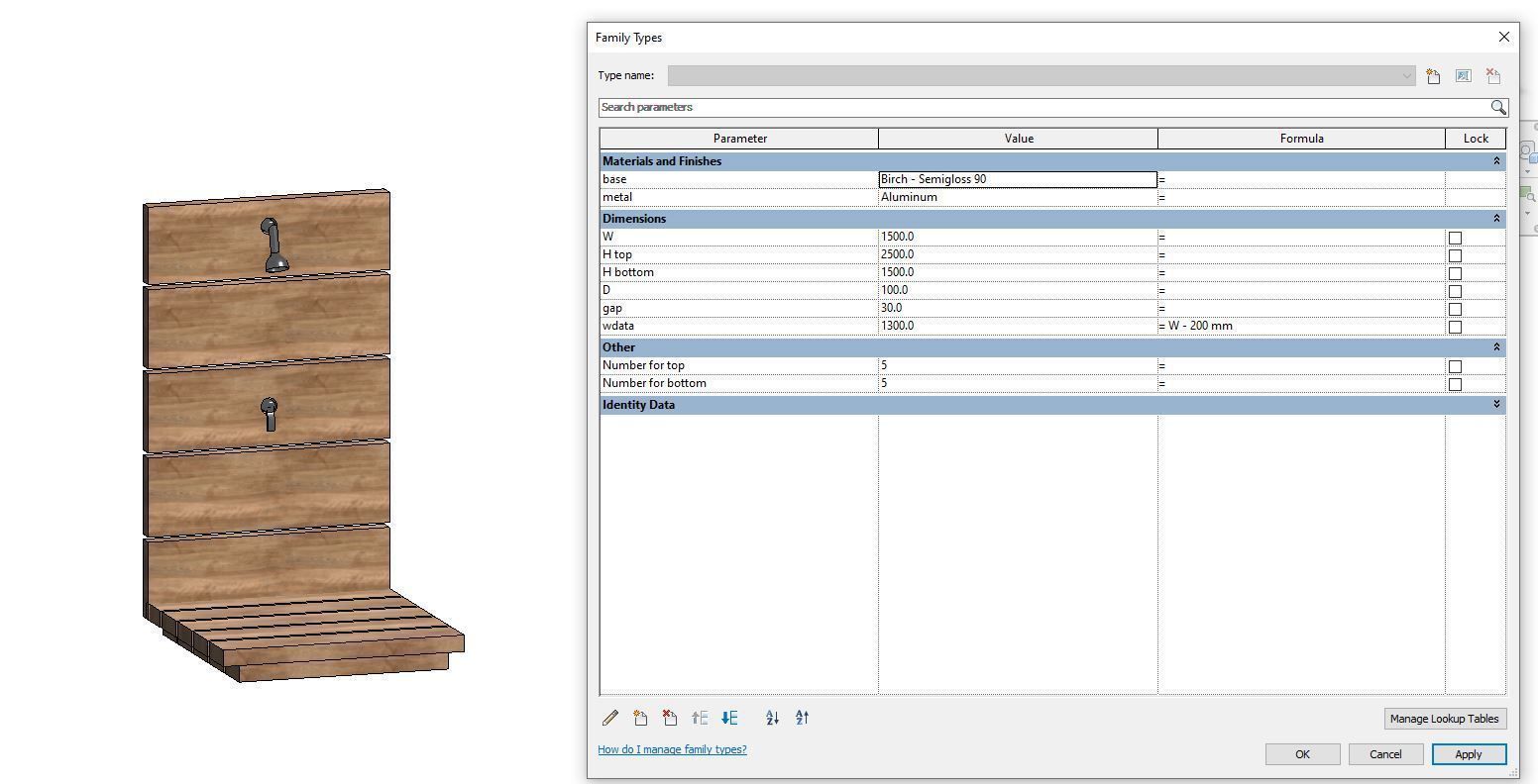 Exterior shower - Full parametric Revit Family Free low-poly 3D model_10