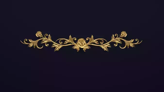 Classic decor ornament v-3D model12 3D model
