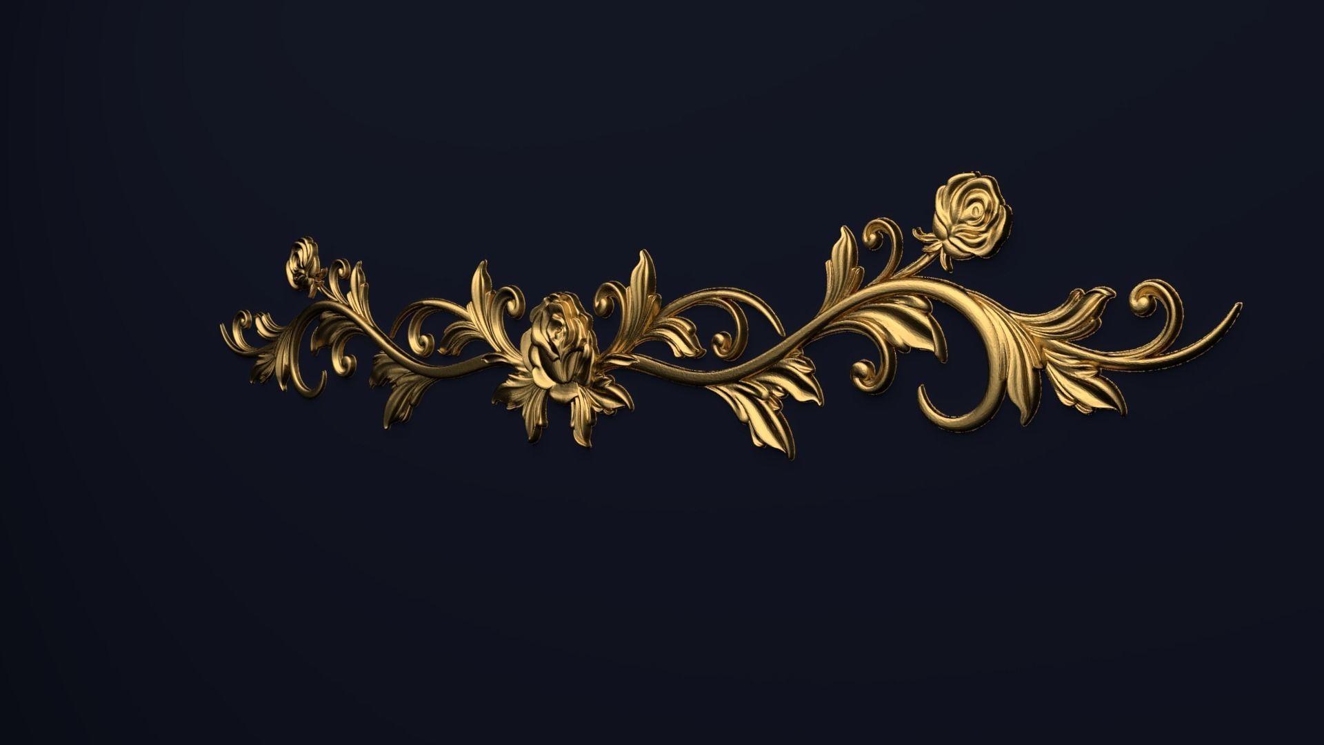 Classic decor ornament v-3D model12 3D model_3