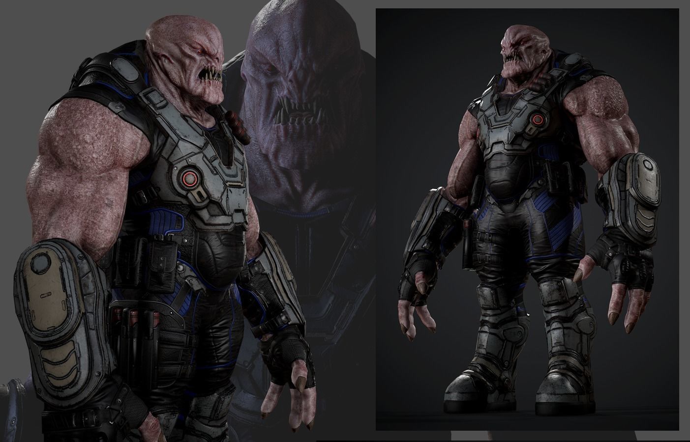 Sci-fi Creature for game Low-poly 3D model_13