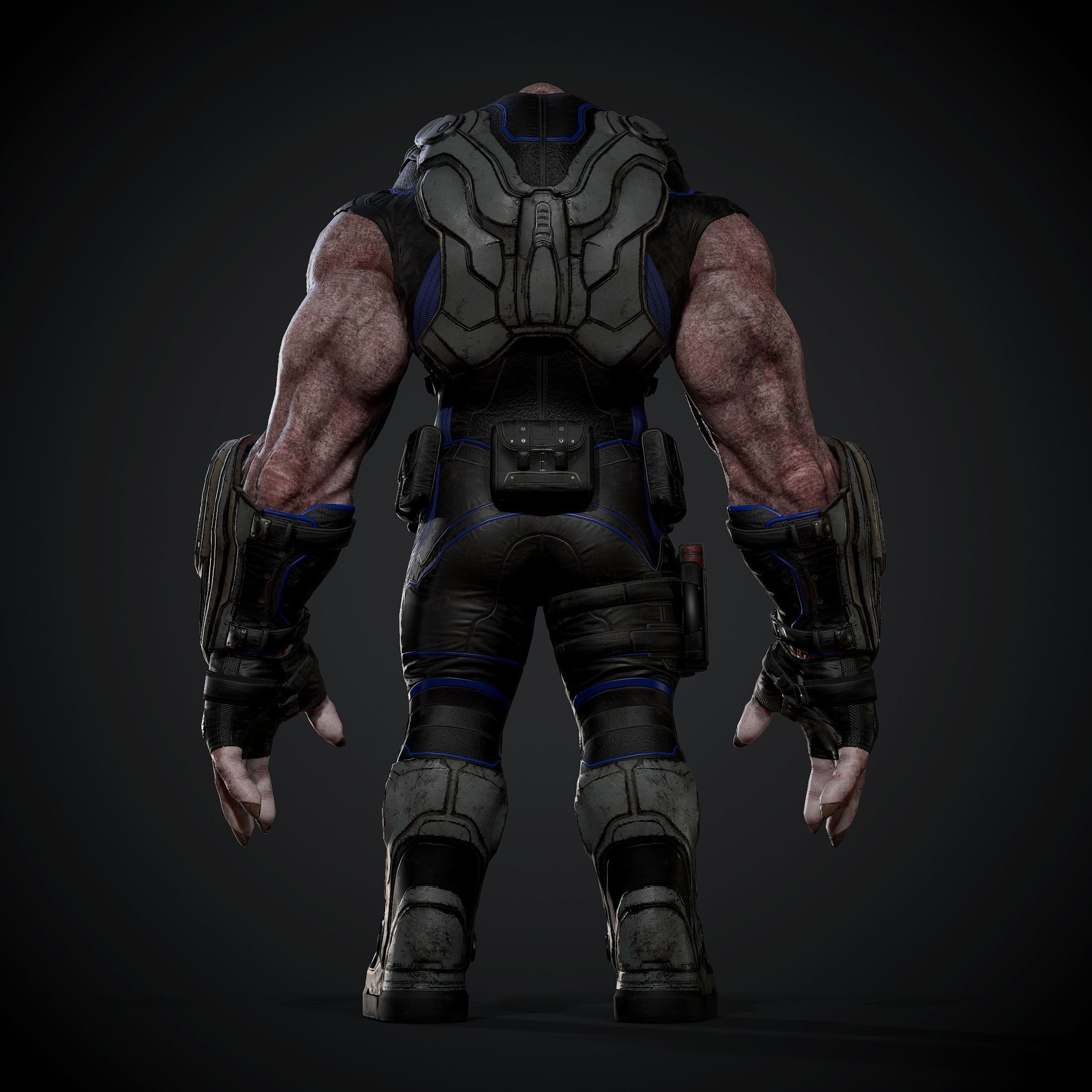 Sci-fi Creature for game Low-poly 3D model_4