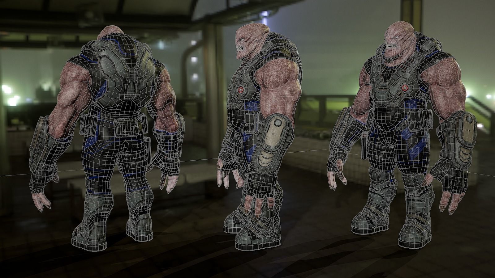 Sci-fi Creature for game Low-poly 3D model_9