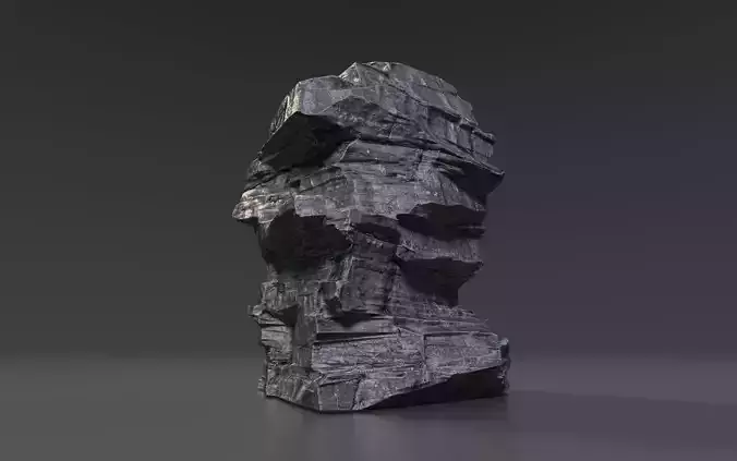 Cliff Rock 007 Low-poly 3D model