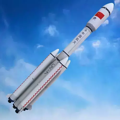 Long March 7  China rocket 3D model