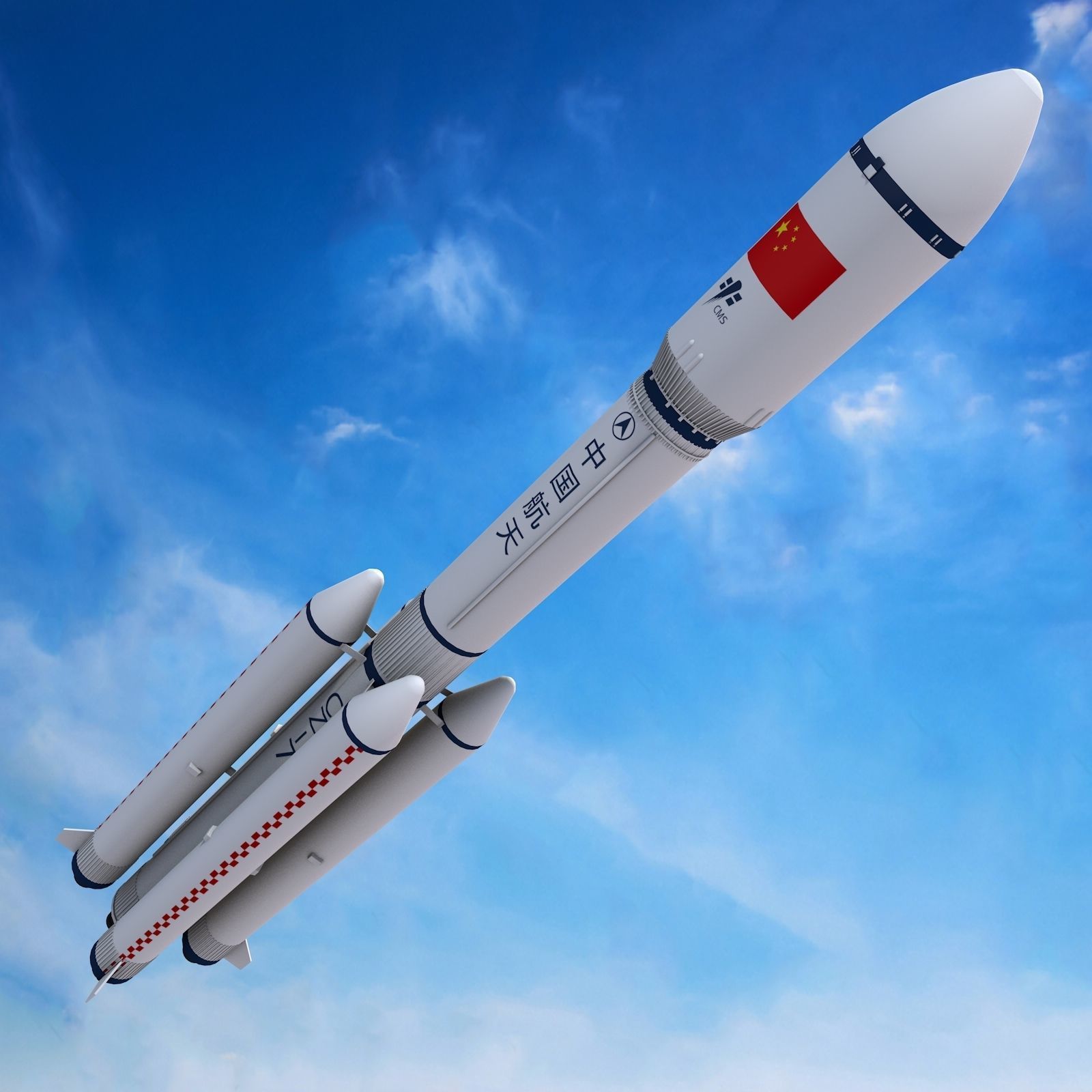 Long March 7  China rocket 3D model_2