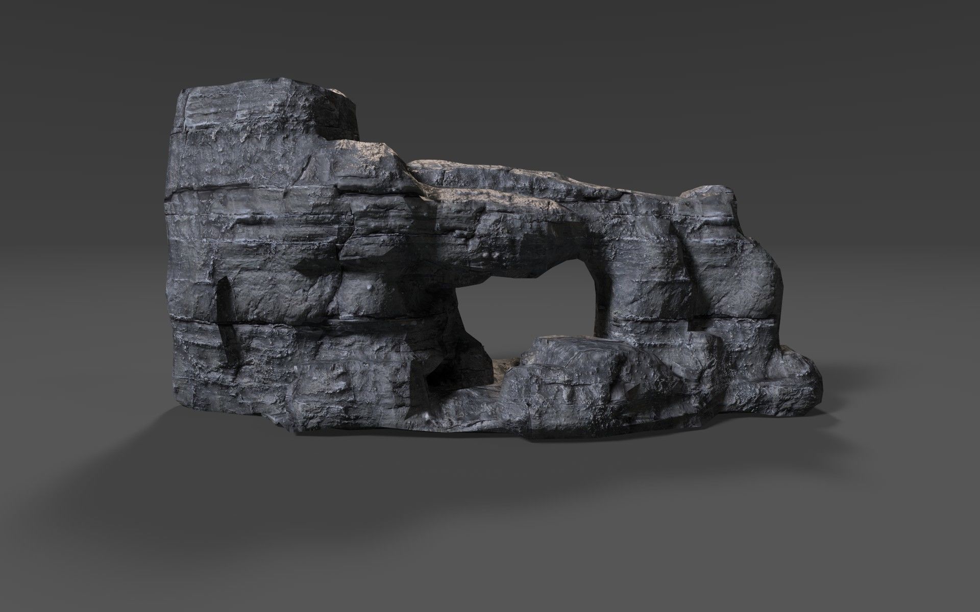 Cliff Rock 009 Low-poly 3D model_3