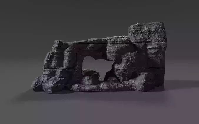 Cliff Rock 009 Low-poly 3D model