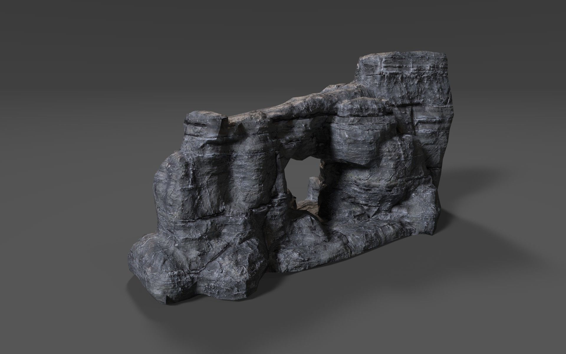 Cliff Rock 009 Low-poly 3D model_1