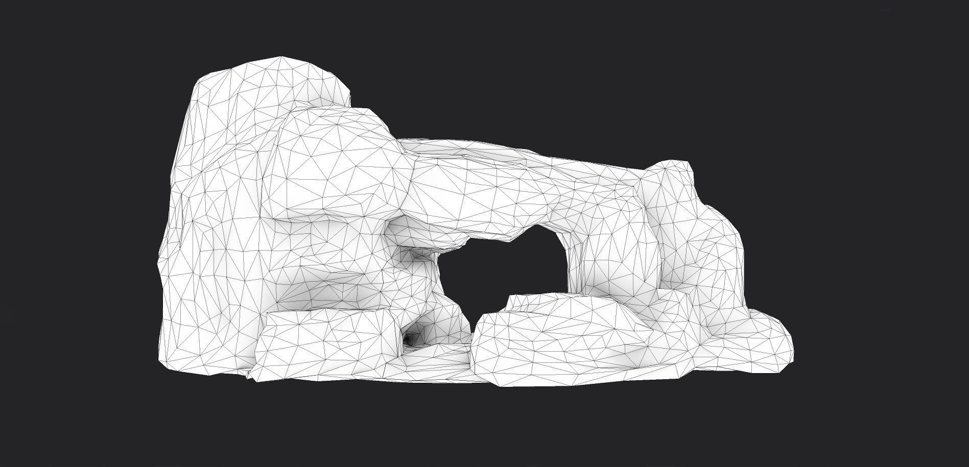 Cliff Rock 009 Low-poly 3D model_4