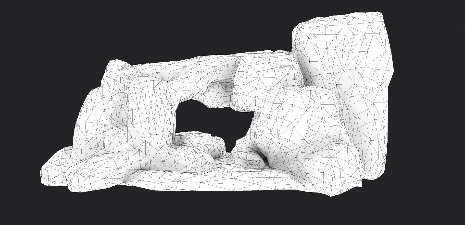 Cliff Rock 009 Low-poly 3D model_7