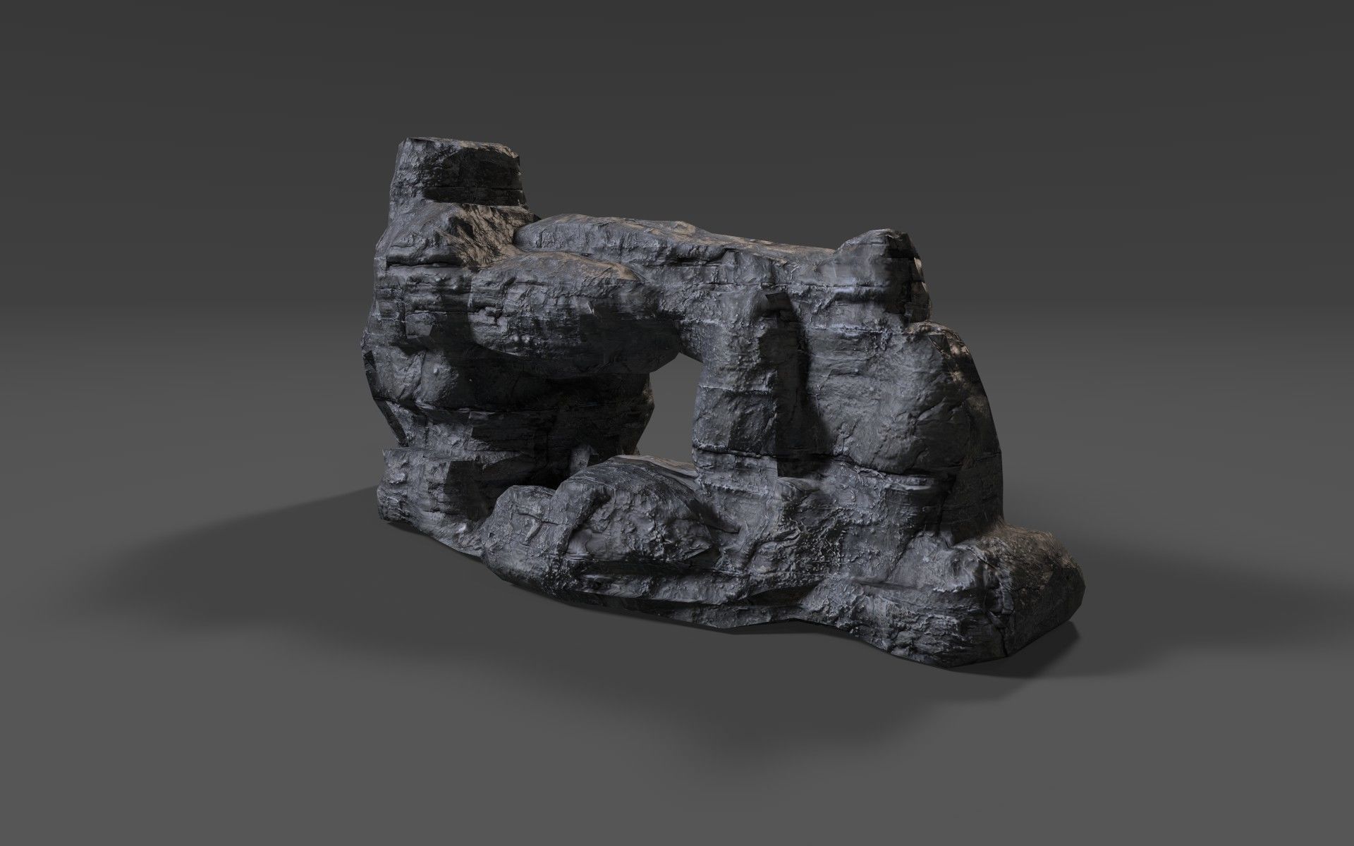 Cliff Rock 009 Low-poly 3D model_2