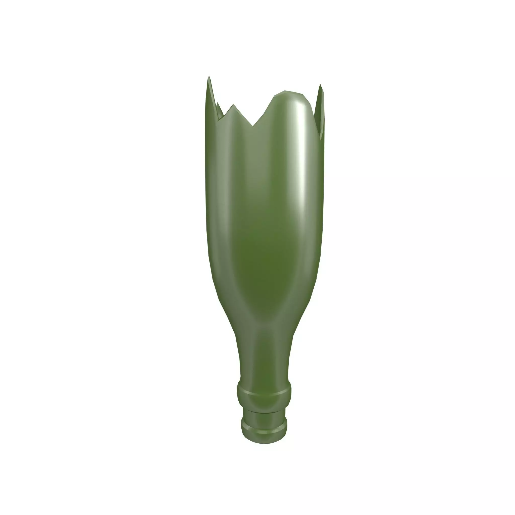 Broken Bottle v1 001 Low-poly 3D model_0