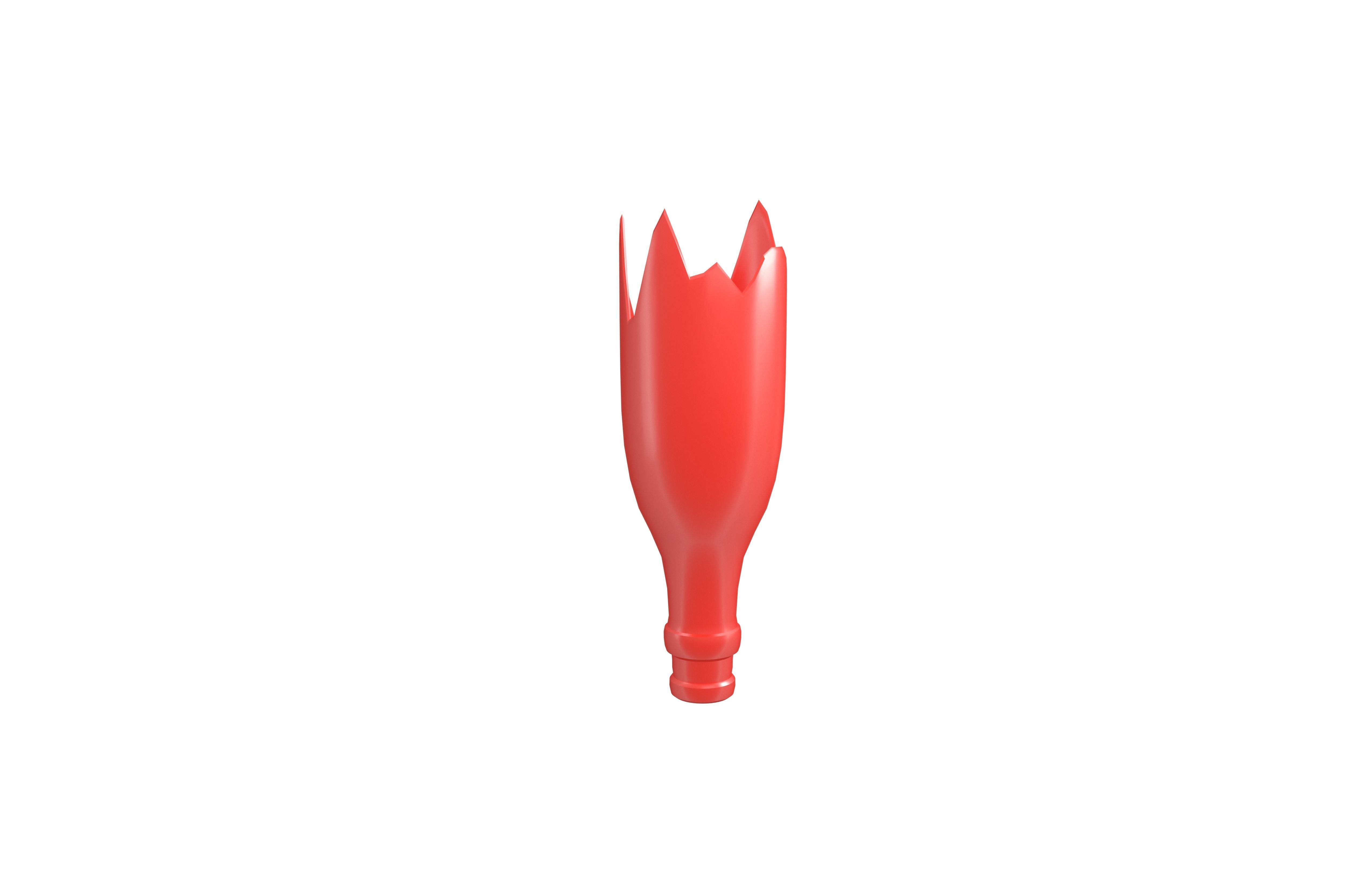 Broken Bottle v1 002 Low-poly 3D model_4