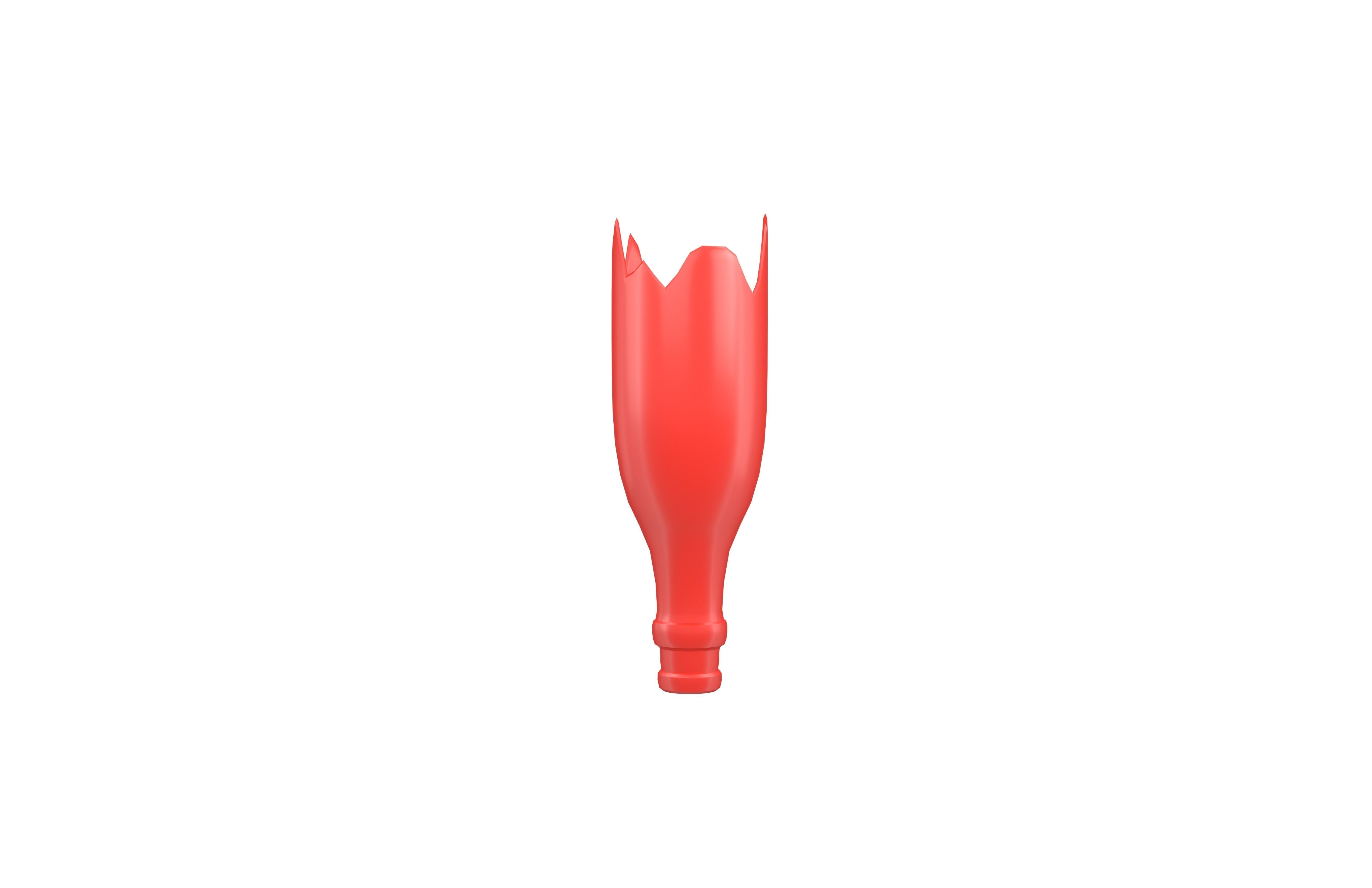 Broken Bottle v1 002 Low-poly 3D model_2