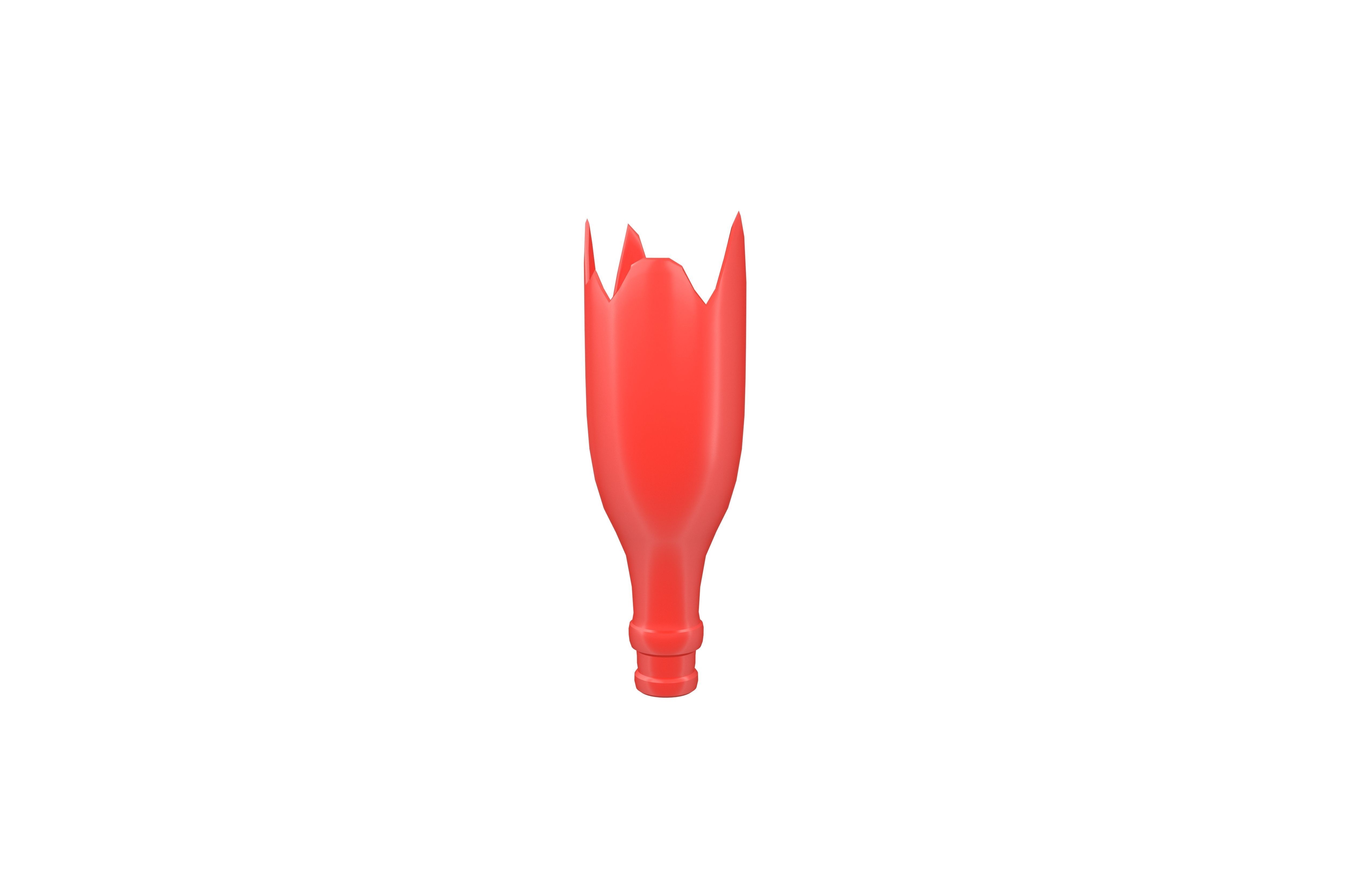 Broken Bottle v1 002 Low-poly 3D model_3