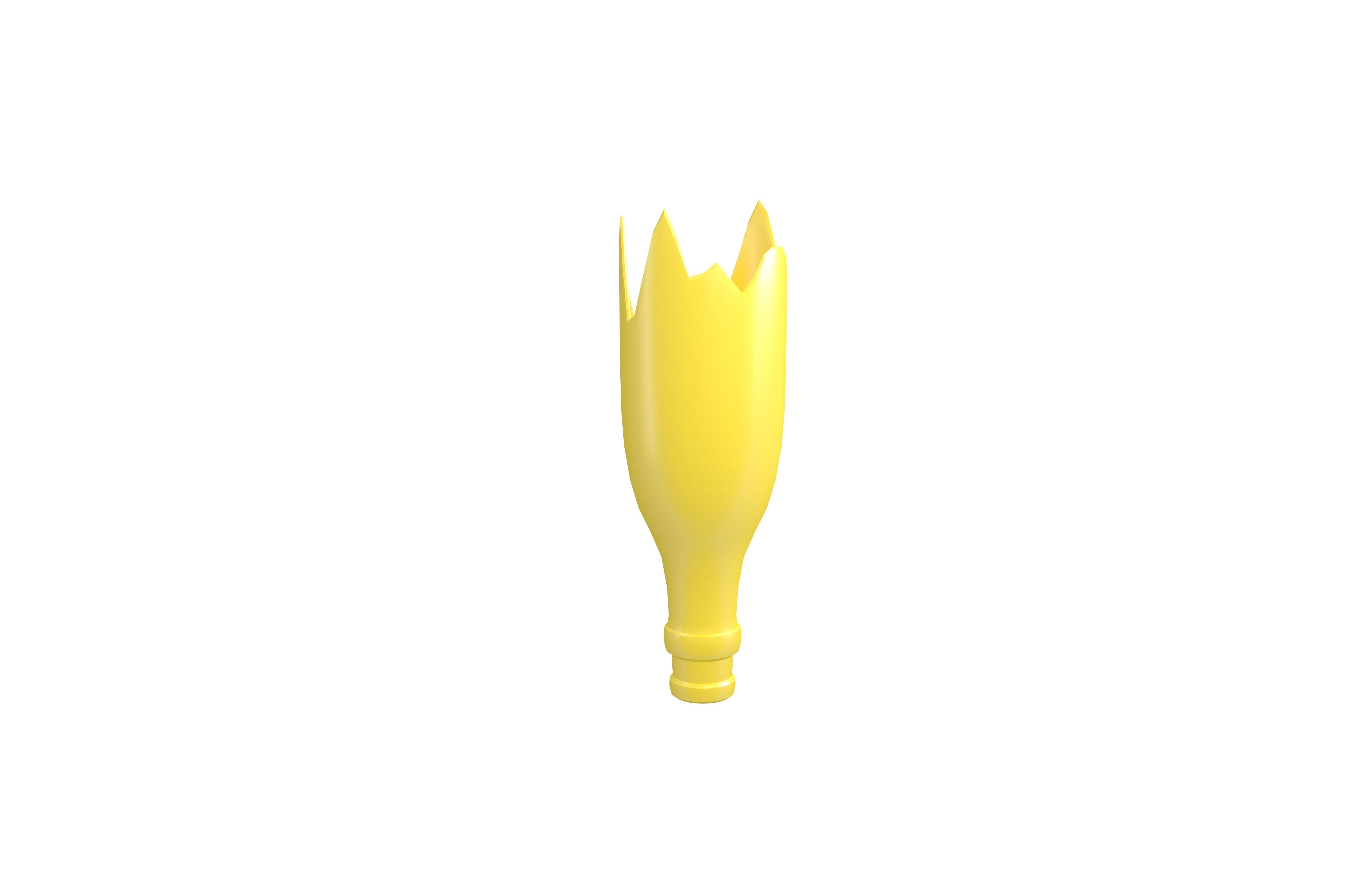 Broken Bottle v1 004 Low-poly 3D model_4