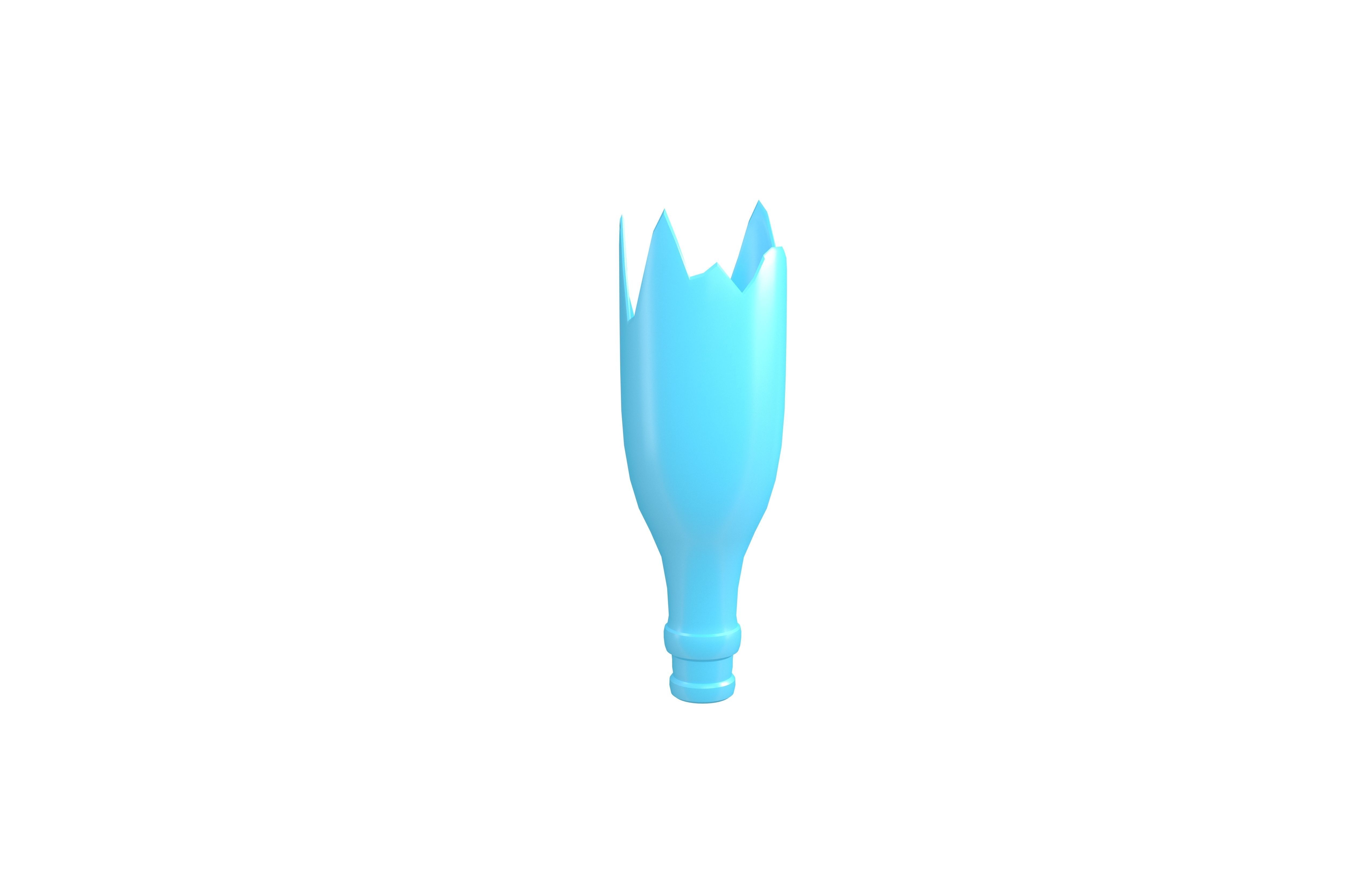 Broken Bottle v1 005 Low-poly 3D model_4