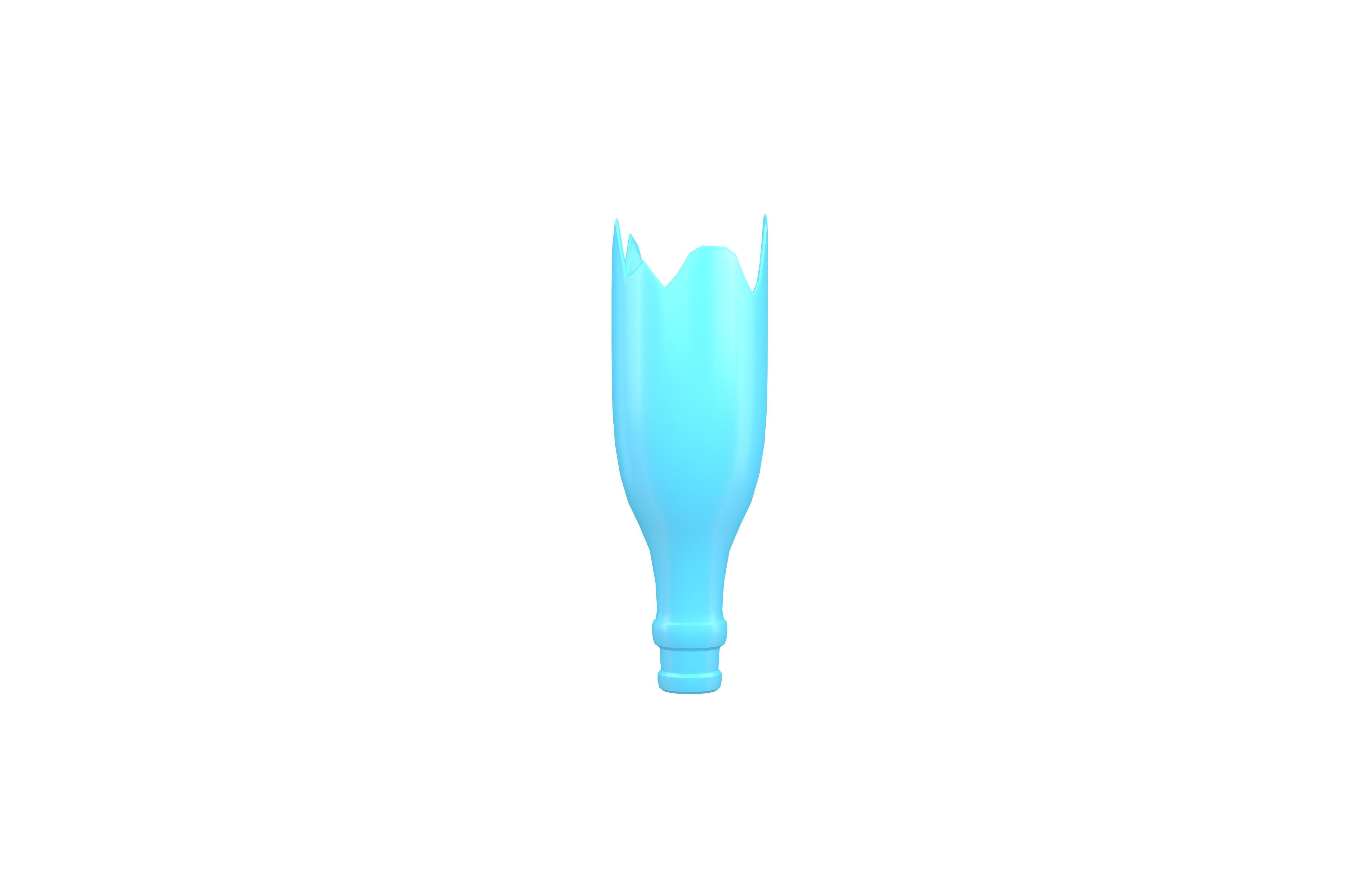 Broken Bottle v1 005 Low-poly 3D model_2