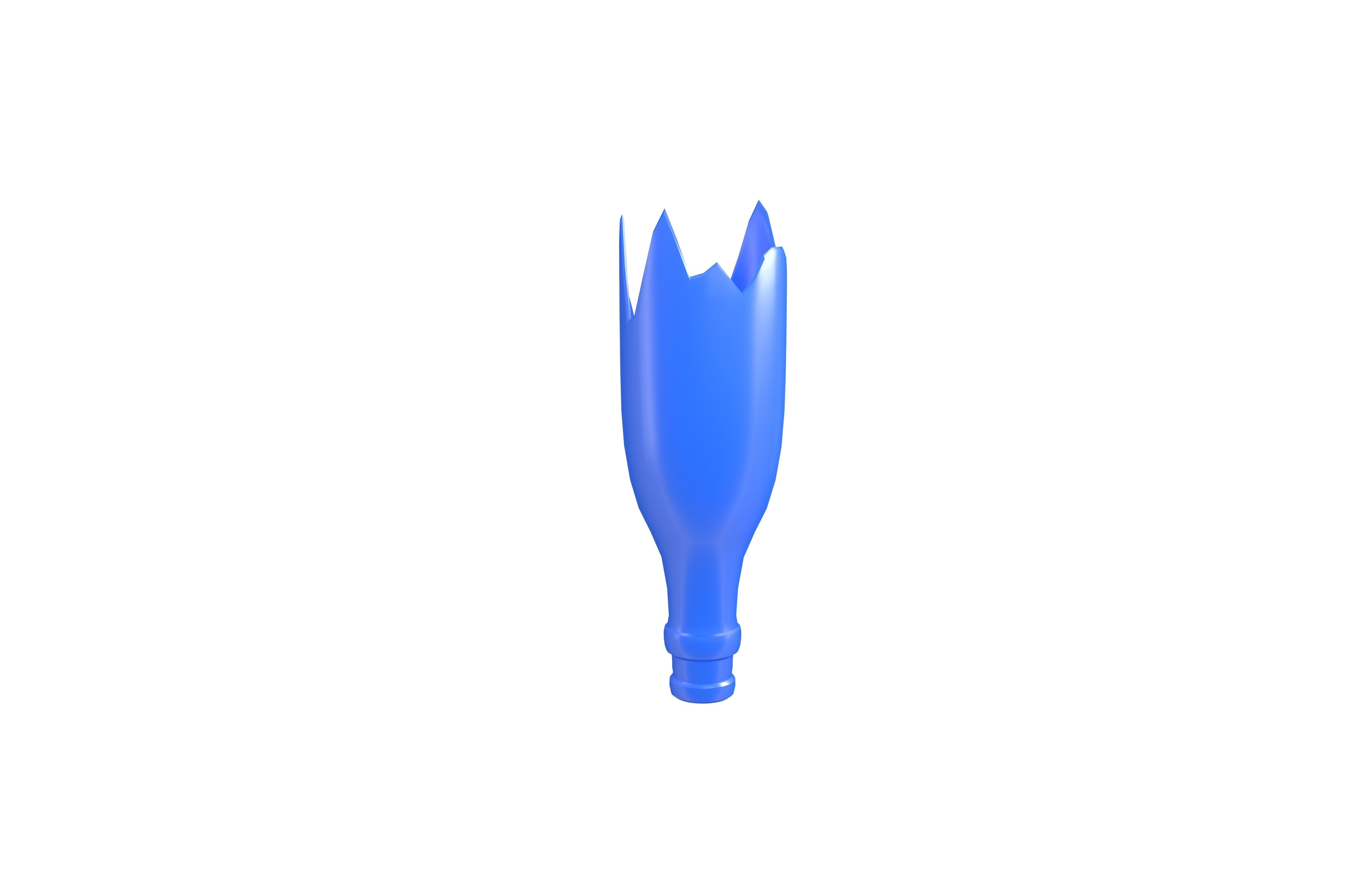 Broken Bottle v1 006 Low-poly 3D model_4