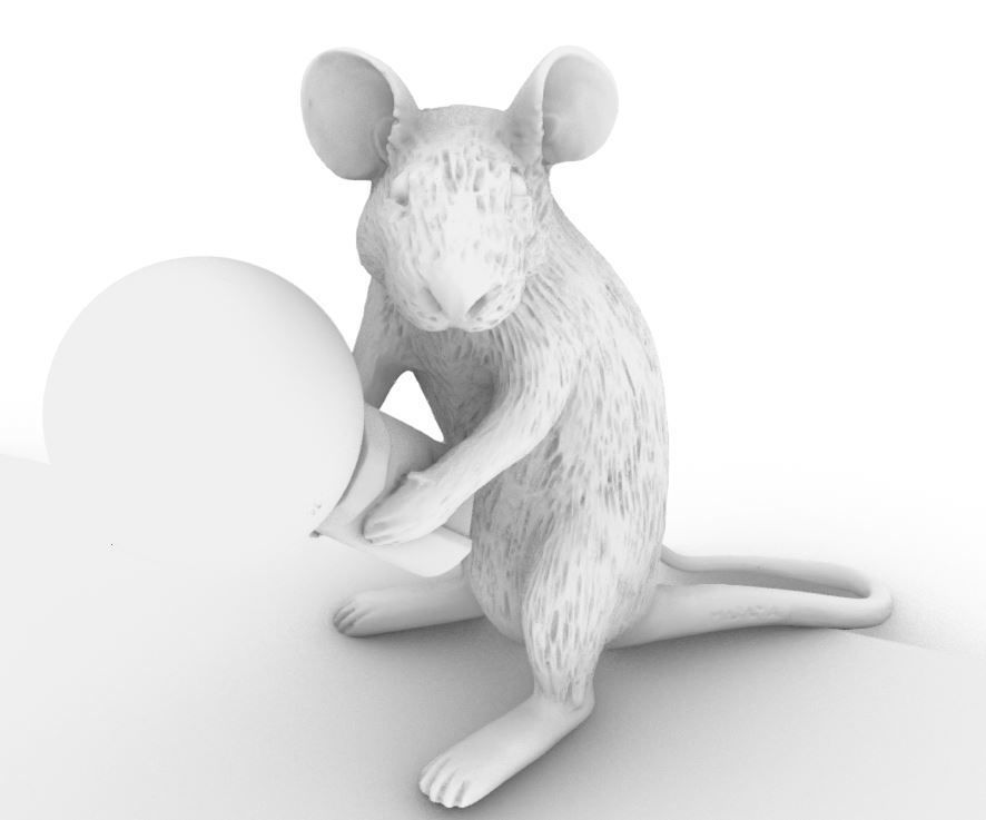 Tiny Mouse Lamp 3D model_1