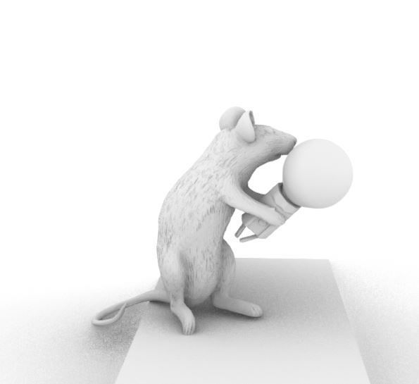 Tiny Mouse Lamp 3D model_3