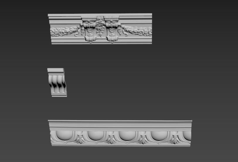 Decorative Ceiling Plaster 3D model_1