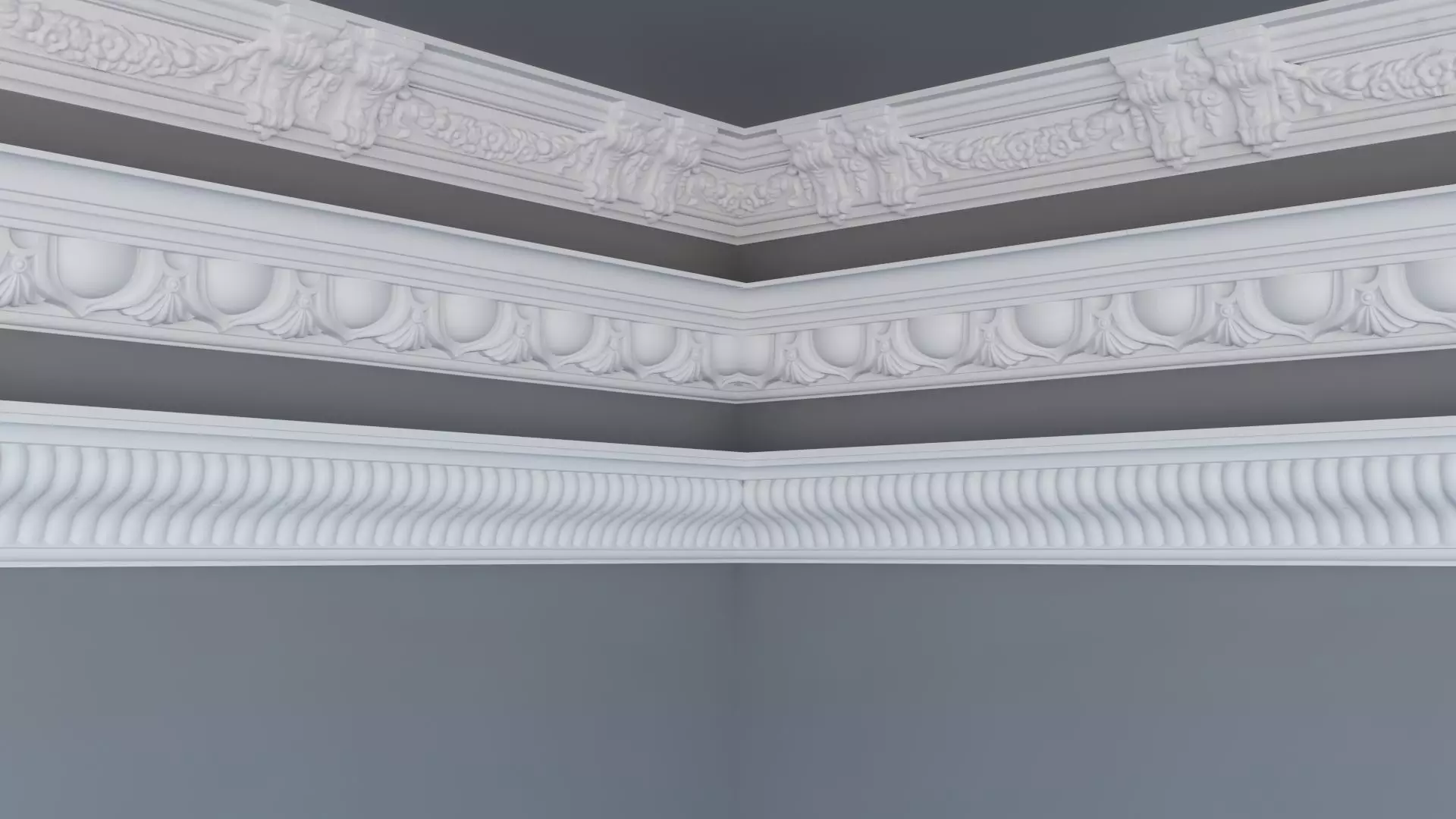 Decorative Ceiling Plaster 3D model_0