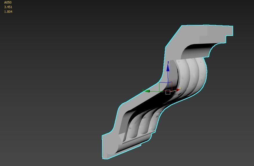 Decorative Ceiling Plaster 3D model_4