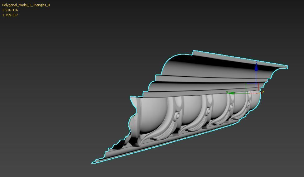 Decorative Ceiling Plaster 3D model_5