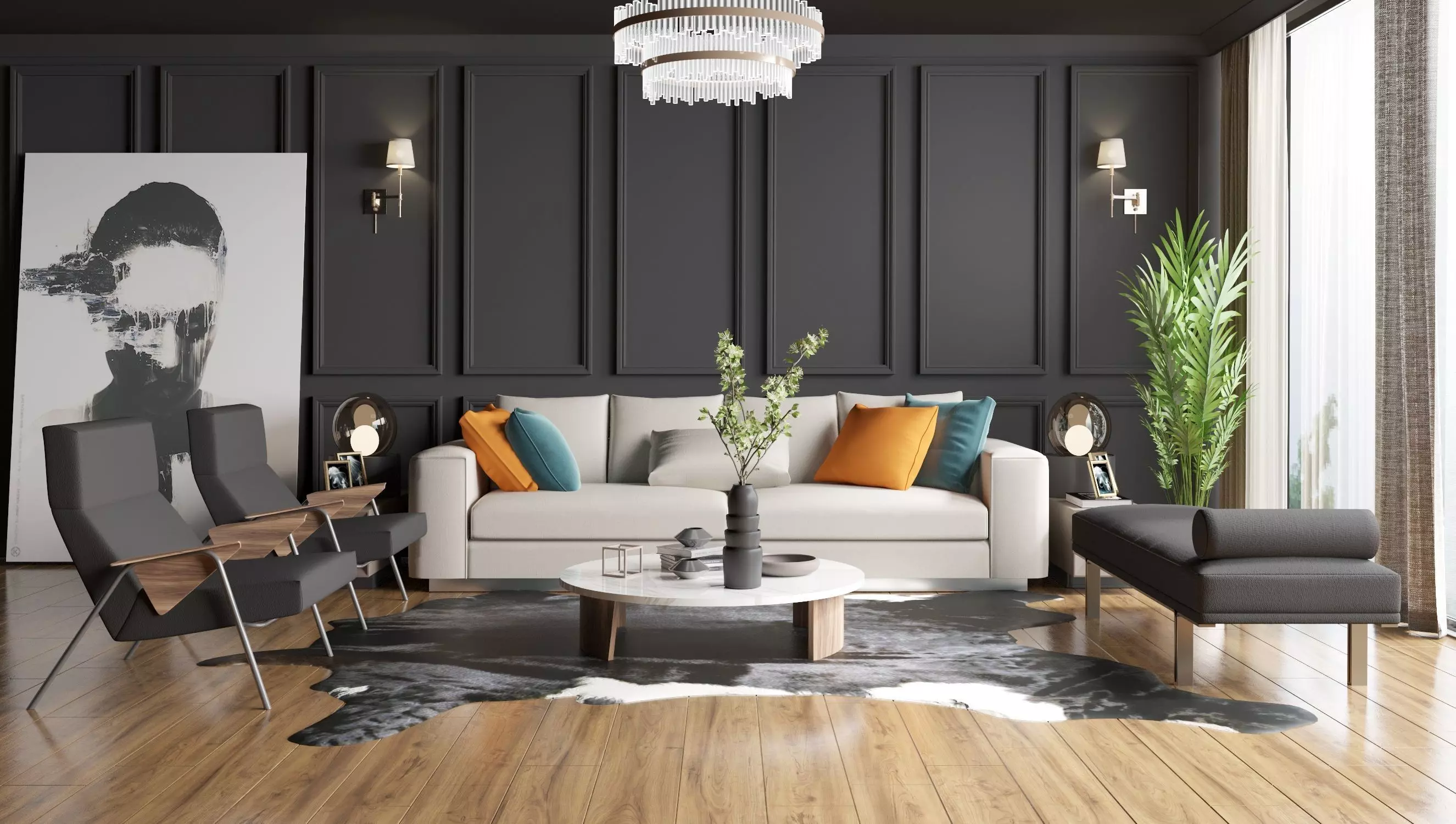 Living Room 3D model_0