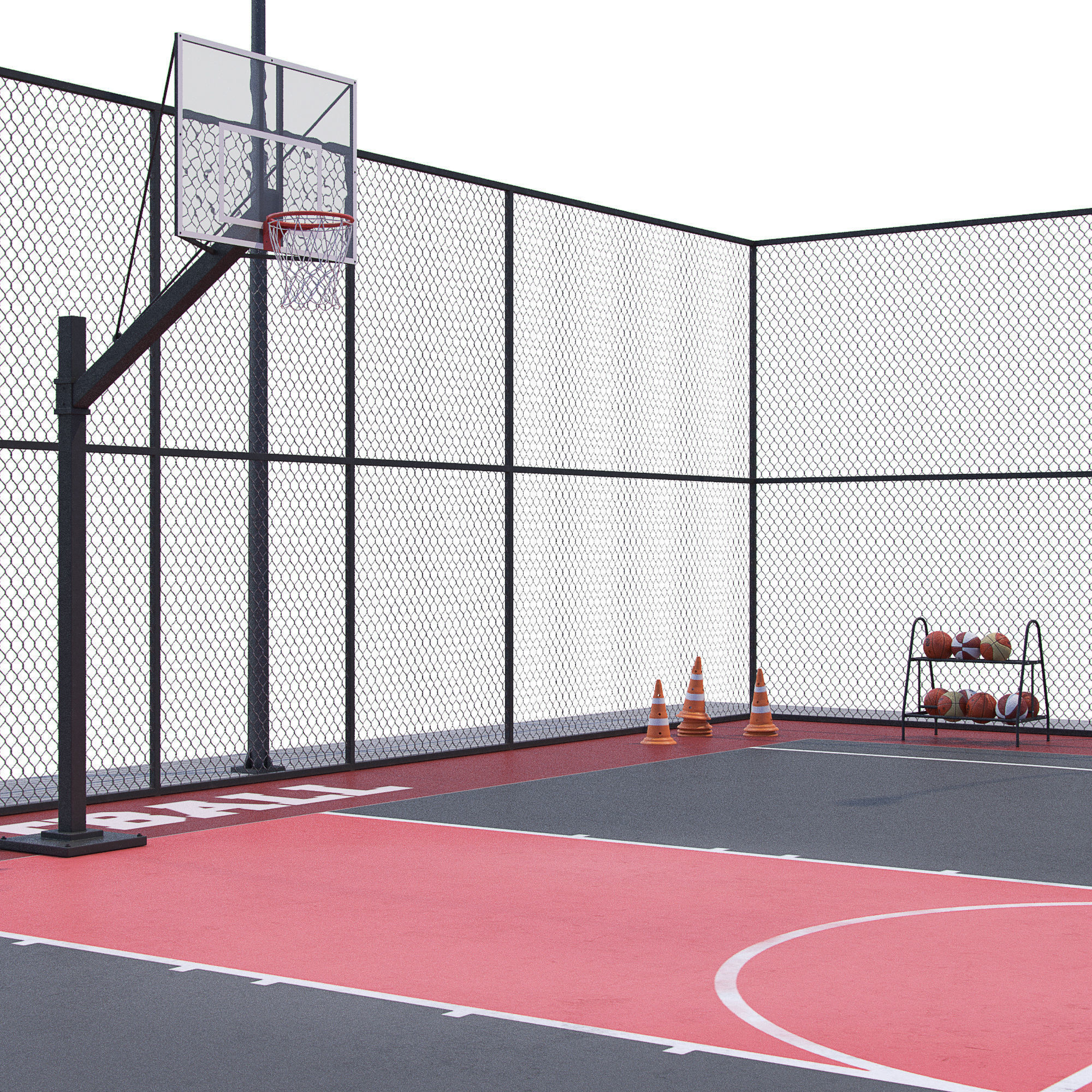 Basketball court Hq 3D model_6