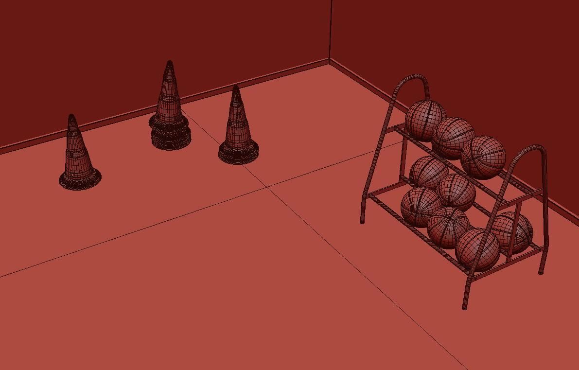 Basketball court Hq 3D model_15