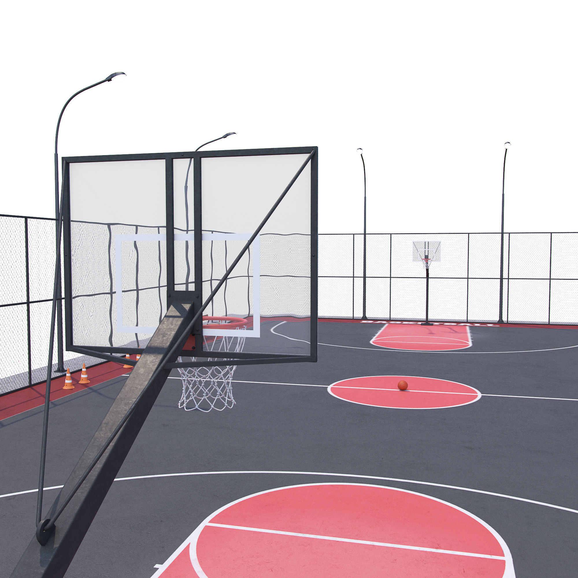 Basketball court Hq 3D model_5