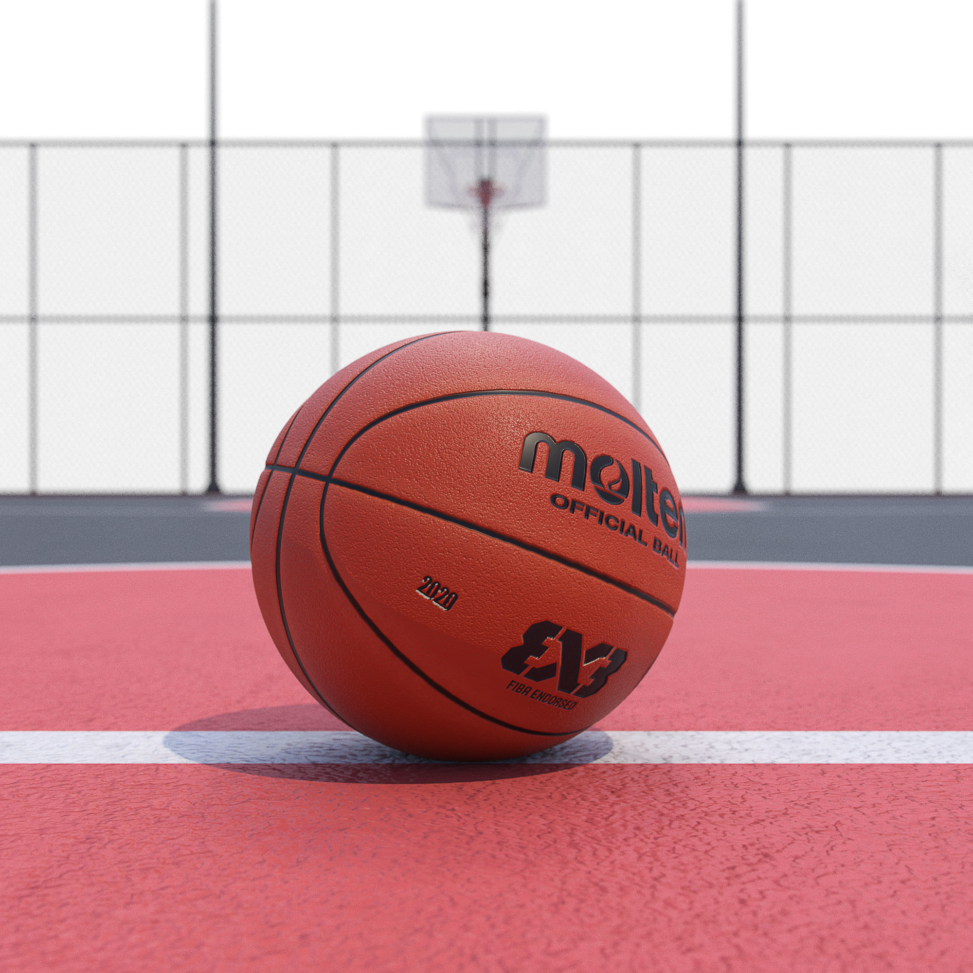 Basketball court Hq 3D model_8