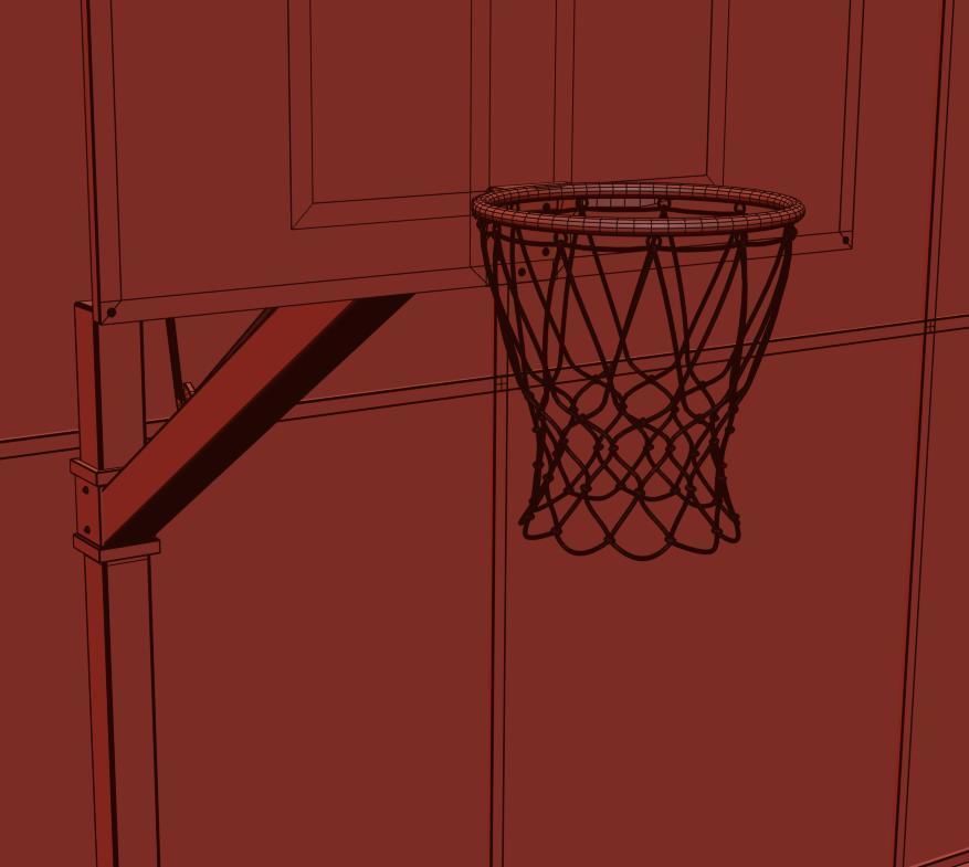 Basketball court Hq 3D model_16