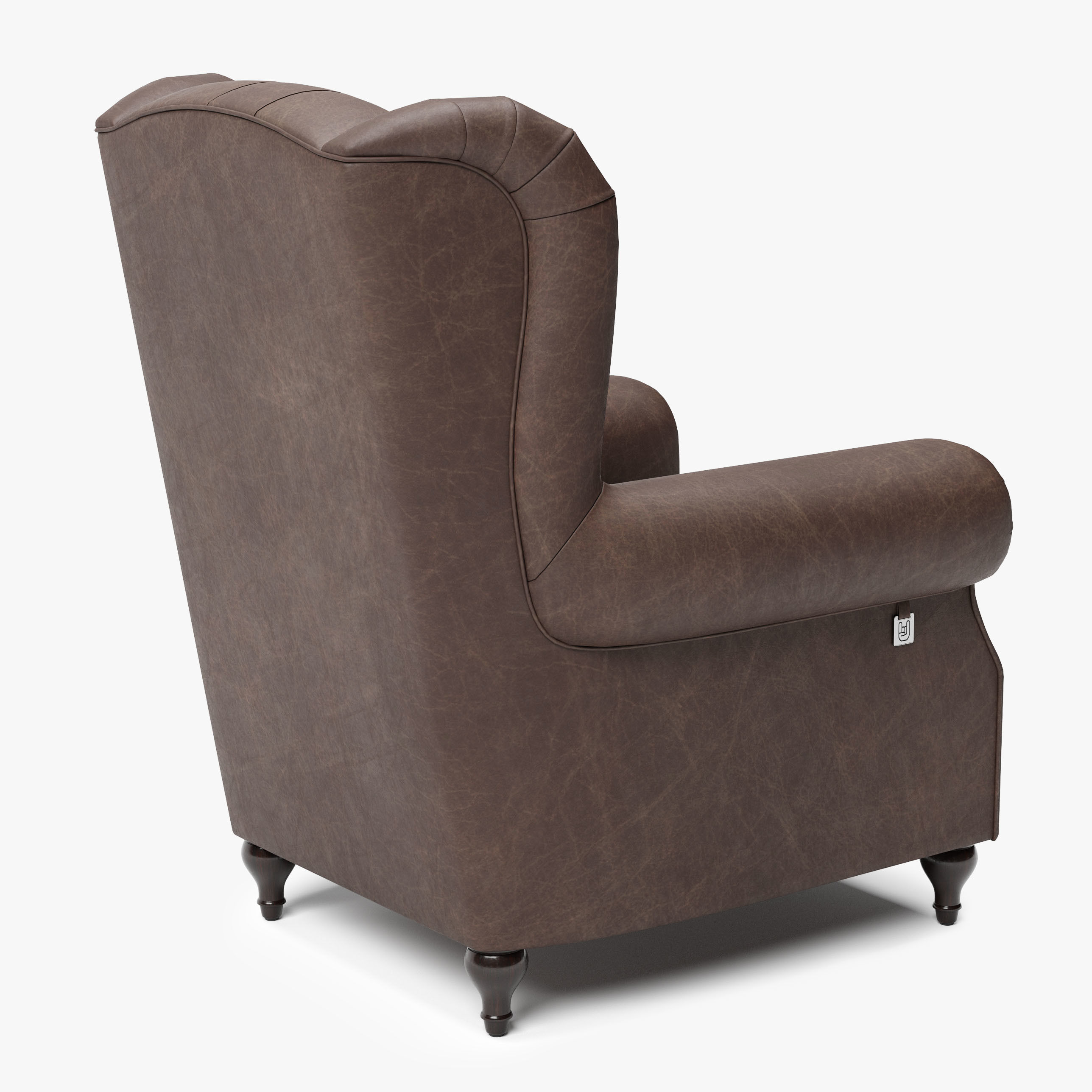Armchair of Sherlock Low-poly 3D model_6