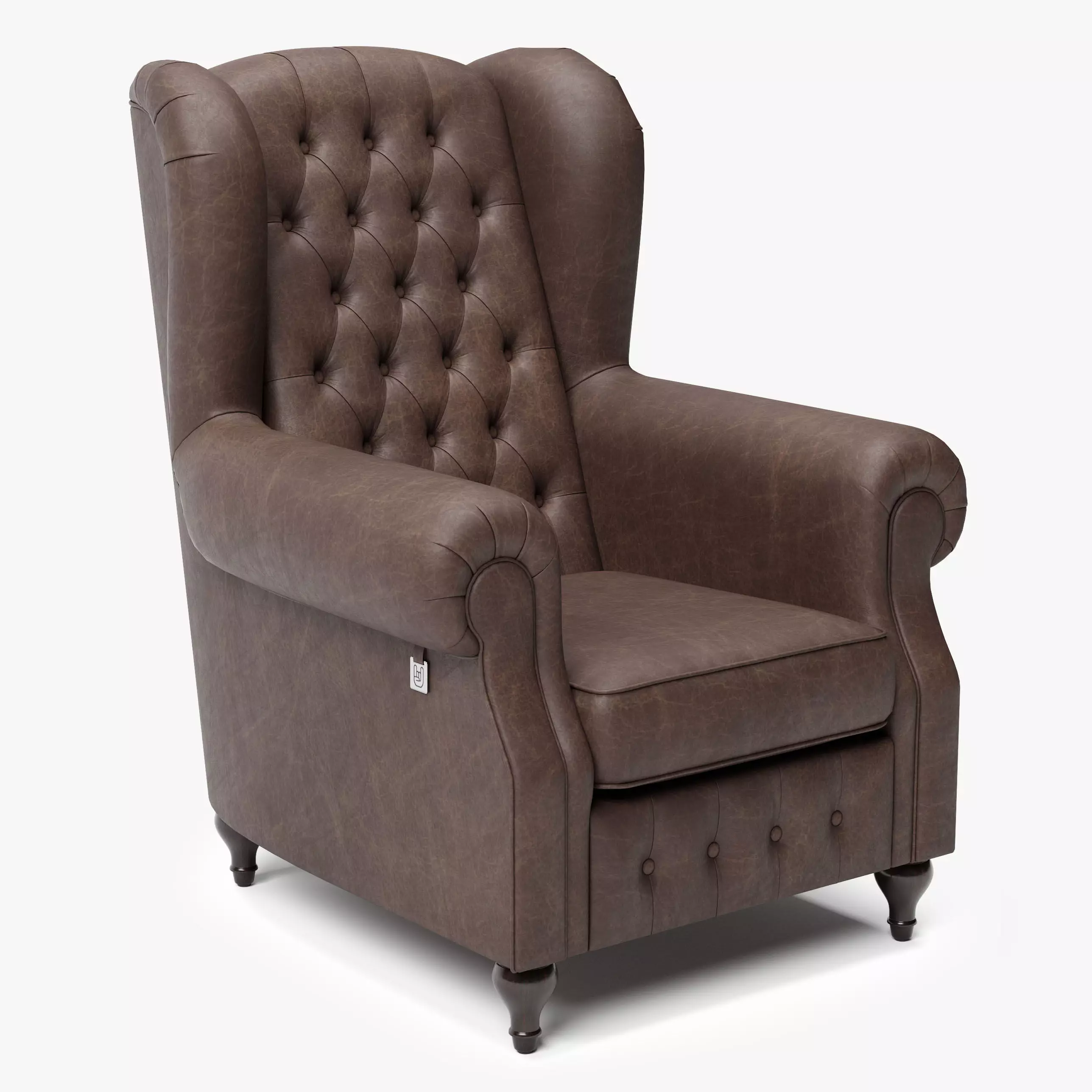 Armchair of Sherlock Low-poly 3D model_0