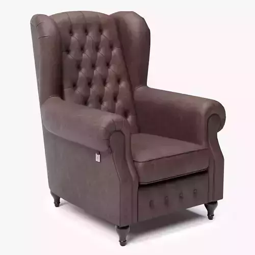 Armchair of Sherlock Low-poly 3D model