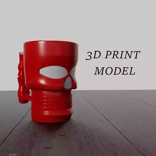 Skull Mug 3D print Model 3D print model
