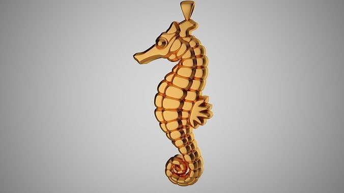 Seahorse Pendant 3D print model
